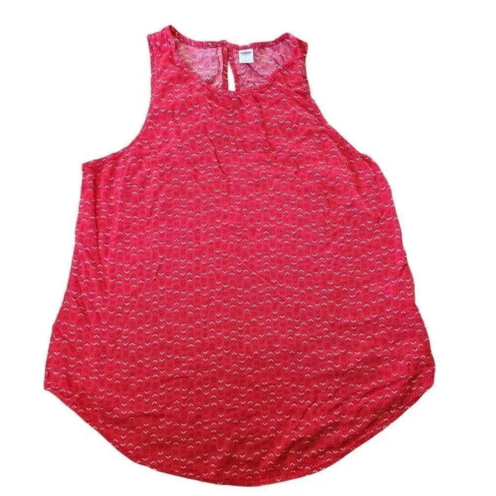 Old Navy kids medium sleeveless red summer casual blouse floral
